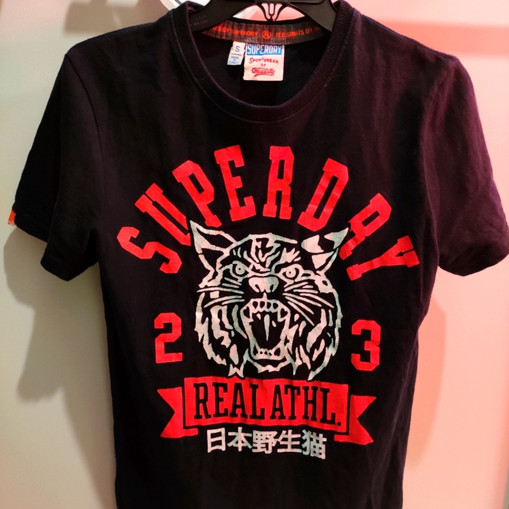 SuperDry 23 Real Athl Tiger face T shirt Size small